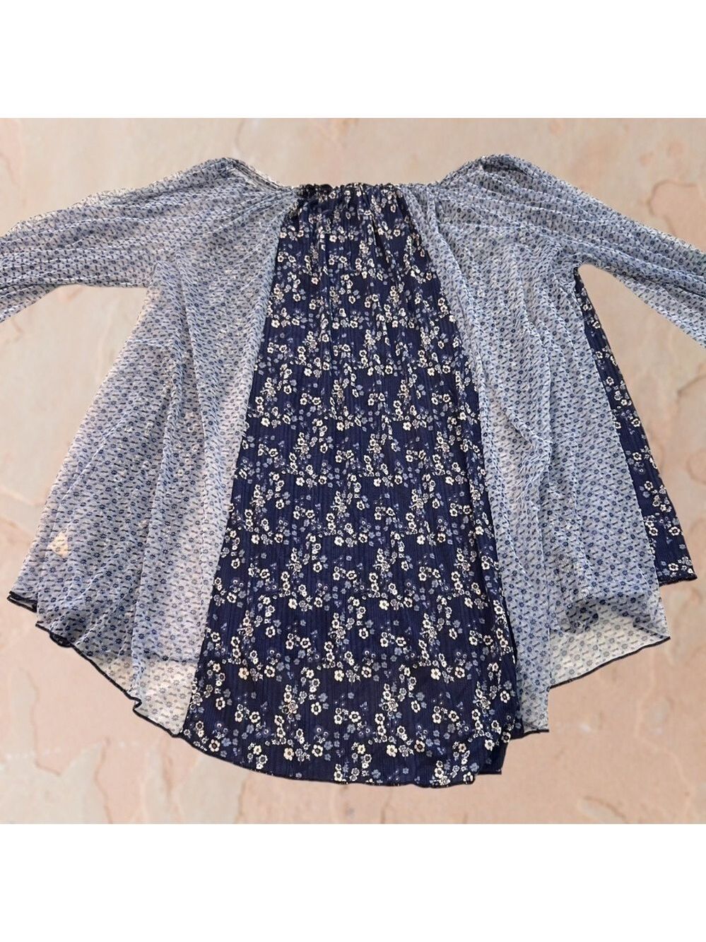 FREE PEOPLE Because I Love You OVERSIZED Flowy Contrast-Fabric Tunic Top NWT/Md - Picture 8 of 13